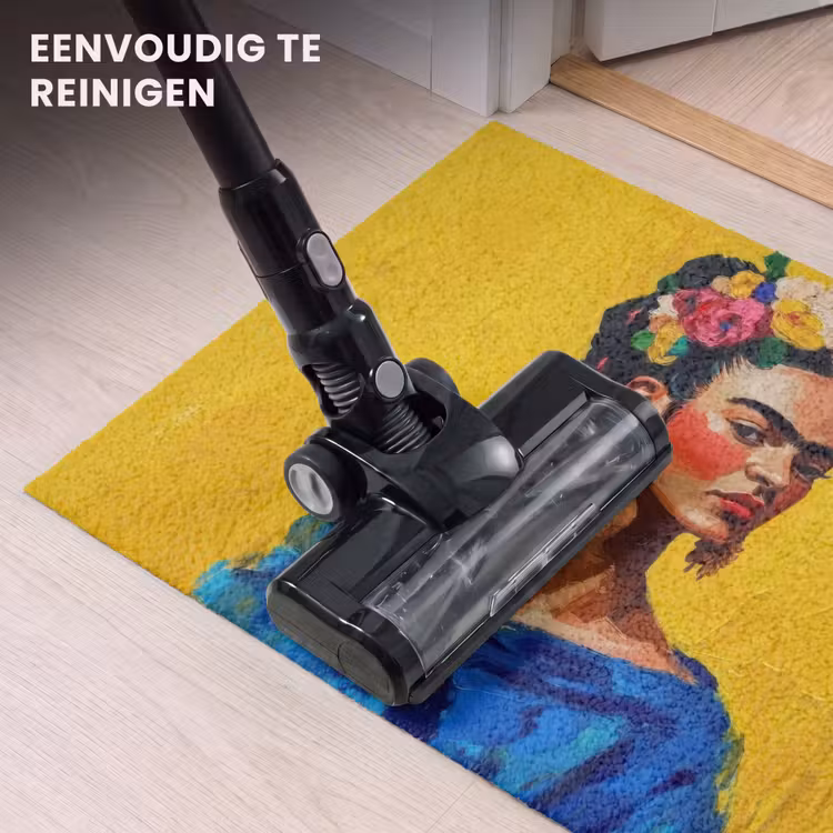 Deurmat - Frida Kahlo - Vrouw - Geel - Blauw - Bloemen — 9