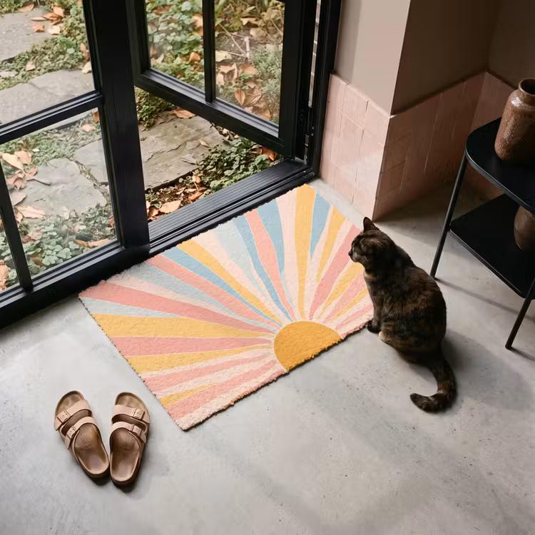 Deurmat - Illustratie - Zon - Pastelkleuren — 2