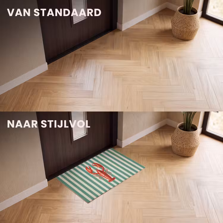 Deurmat - Kreeft - Strepen - Realistisch - Zomers — 3