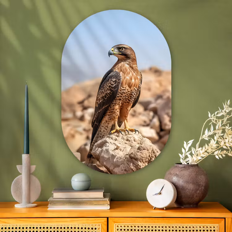 Muurovaal - Glas - Valk - Vogel - Rots - Macht — 2