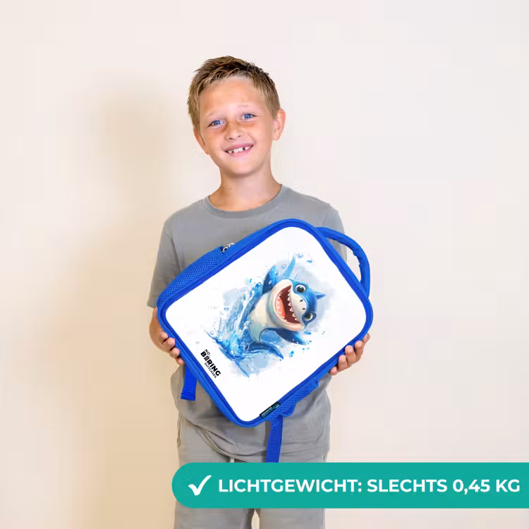 Kinderrugzak - Blauw - Haai - Tanden - Water β 2