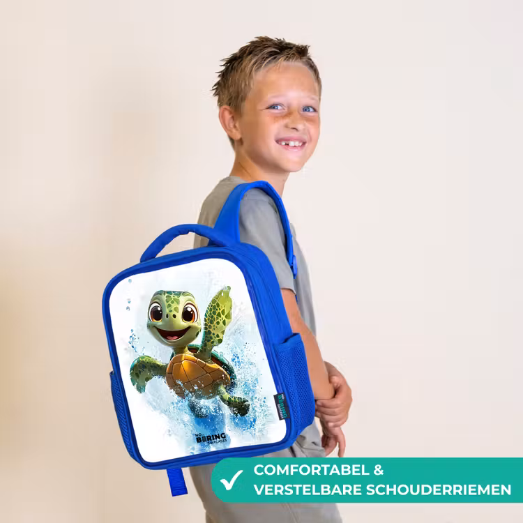 Kinderrugzak - Blauw - Schildpad - Water - Groen — 4