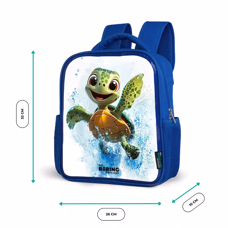 Kinderrugzak - Blauw - Schildpad - Water - Groen — 5