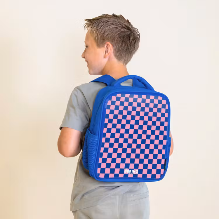 Kinderrugzak - Blauw - Blokjes - Blauw - Roze — 3