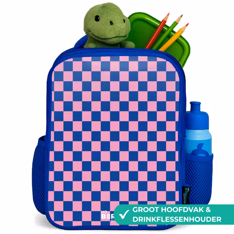 Kinderrugzak - Blauw - Blokjes - Blauw - Roze — 6