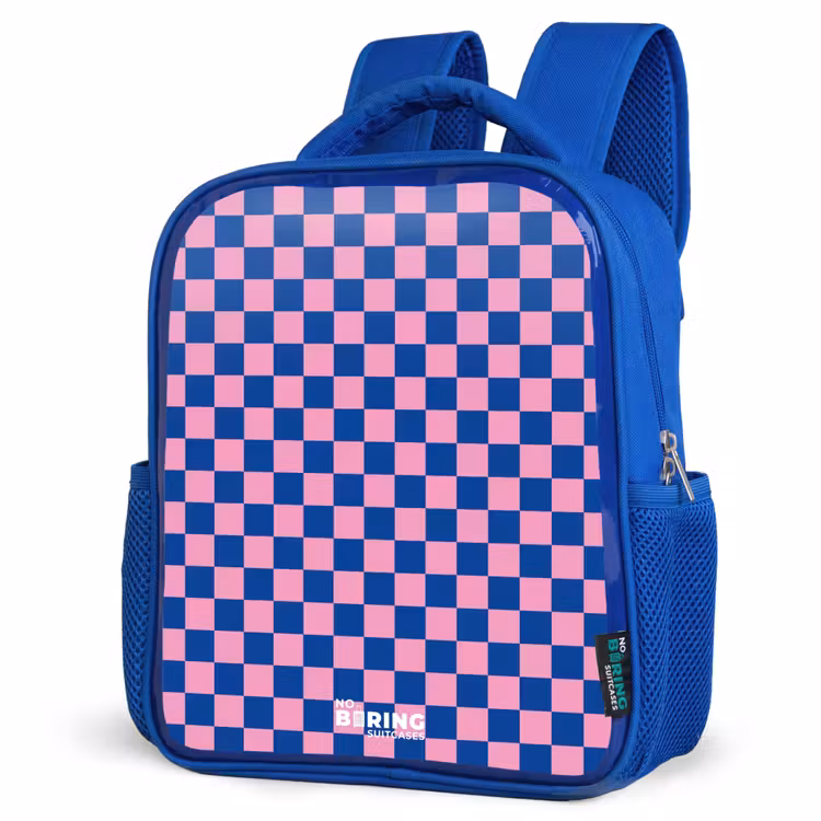 Kinderrugzak - Blauw - Blokjes - Blauw - Roze — 7