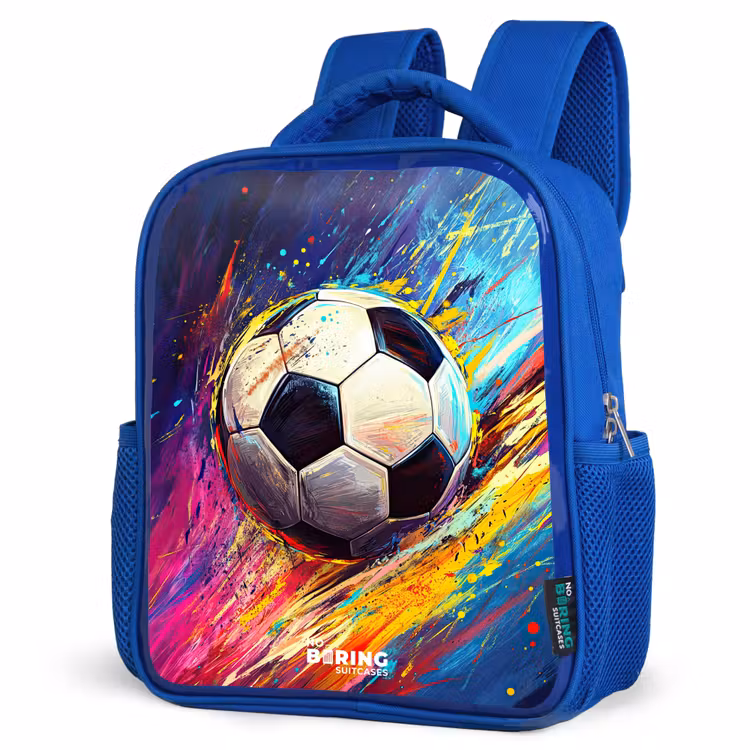 Kinderrugzak - Blauw - Neon - Voetbal - Kleurrijk — 7