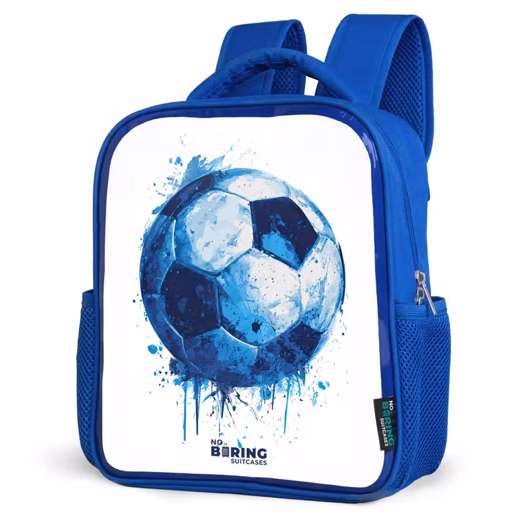 Kinderrugzak - Blauw - Voetbal - Inktspatten - Blauw - Bal — 7