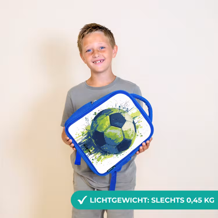 Kinderrugzak - Blauw - Voetbal - Verf - Groen - Blauw — 2