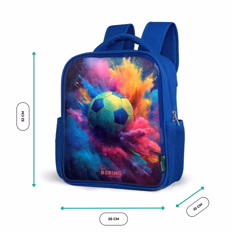 Kinderrugzak - Blauw - Neon - Bal - Kleurrijk — 5