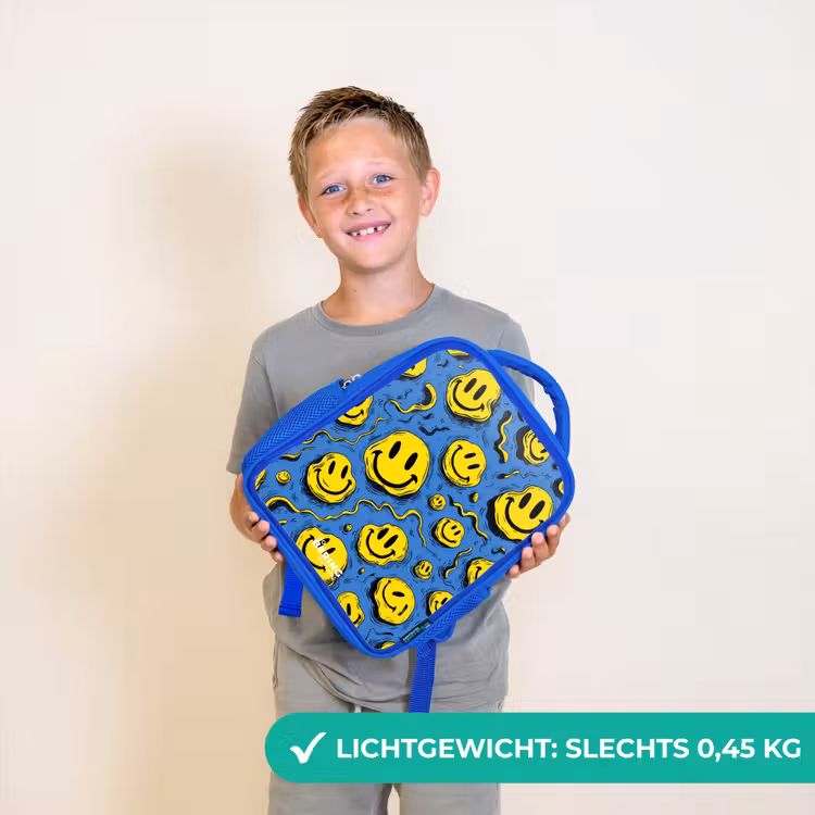Kinderrugzak - Blauw - Smiley - Geel - Blauw — 2