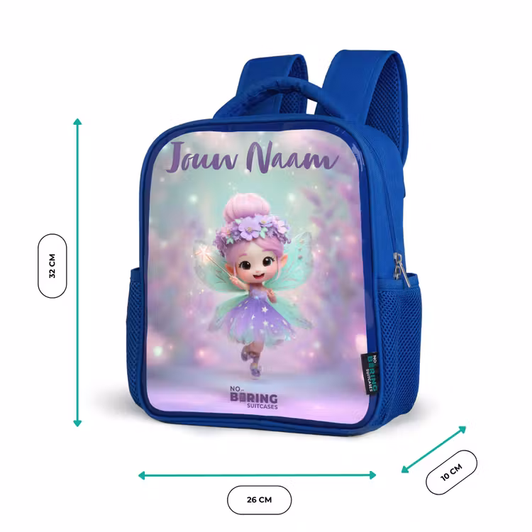 Kinderrugzak met naam - Blauw - Elf - Tover - Magisch — 5