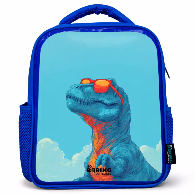 Kinderrugzak - Blauw - Dino - Zonnebril - Blauw — 1