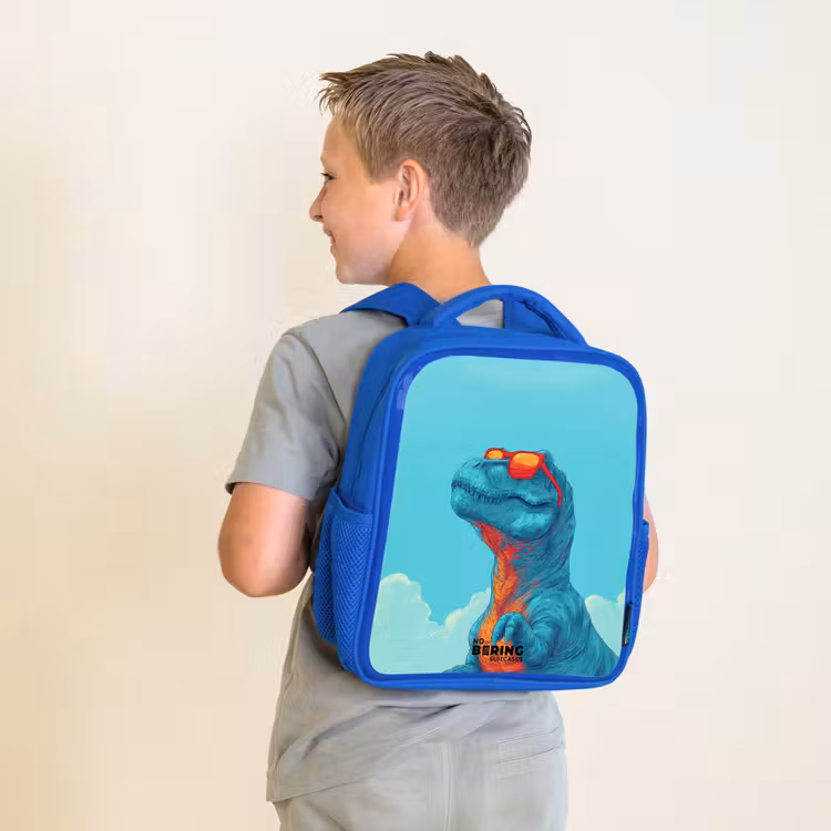 Kinderrugzak - Blauw - Dino - Zonnebril - Blauw — 3