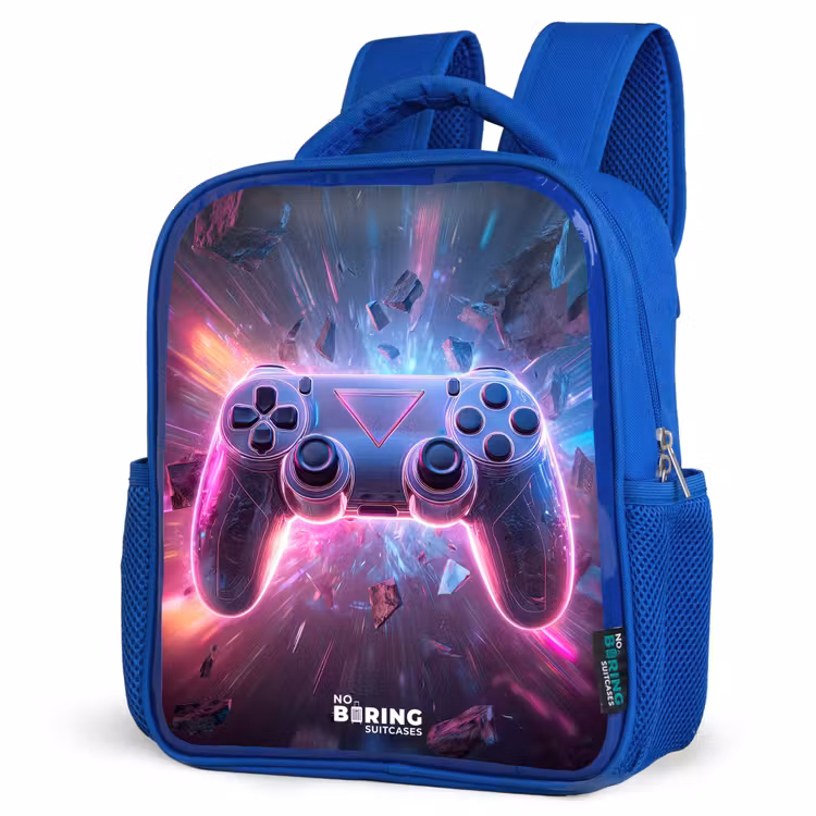 Kinderrugzak - Blauw - Game - Controller - Neon — 7