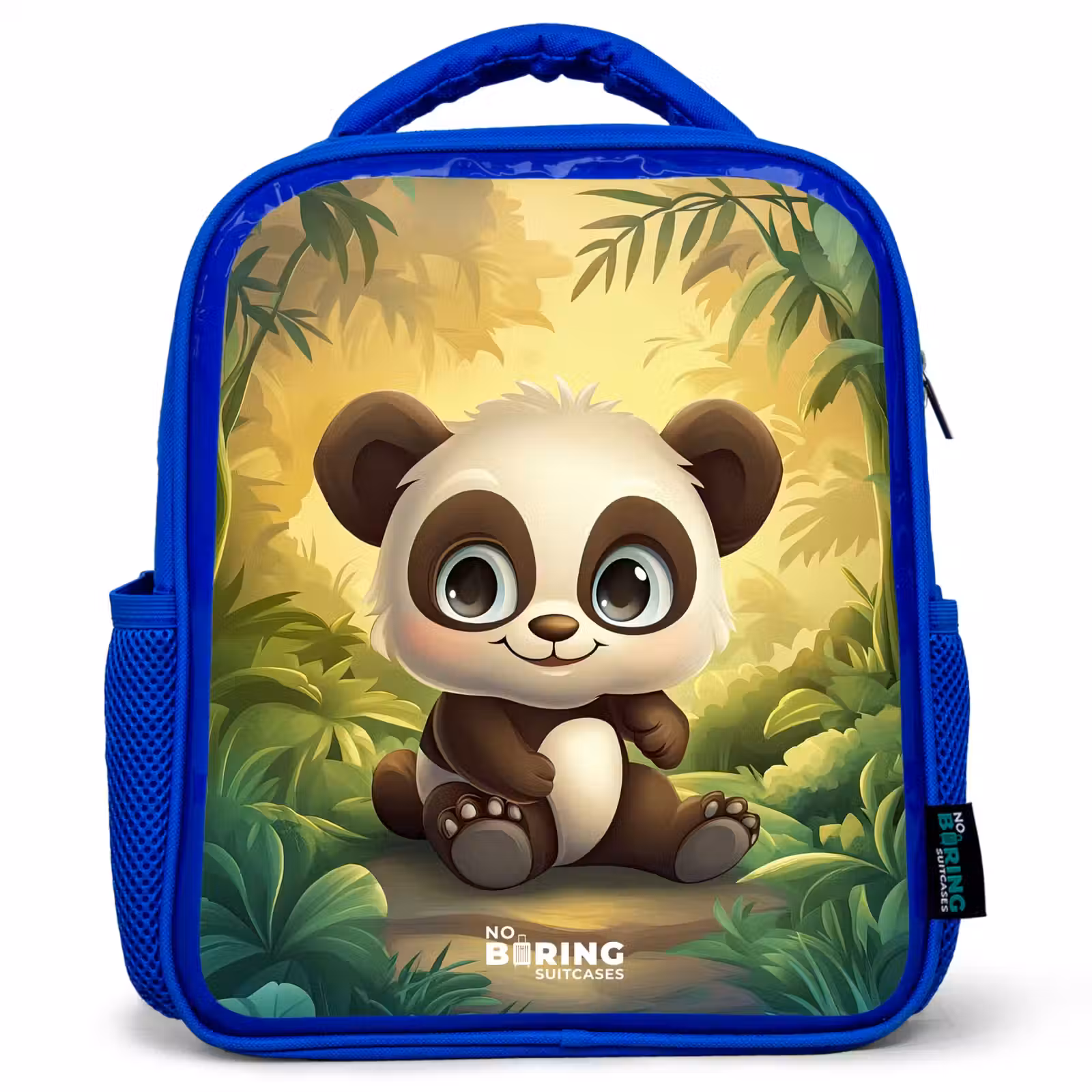 Kinderrugzak - Blauw - Panda - Bamboebos - Groen — 1