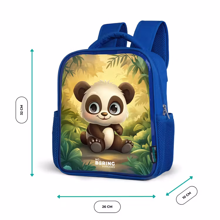 Kinderrugzak - Blauw - Panda - Bamboebos - Groen — 5