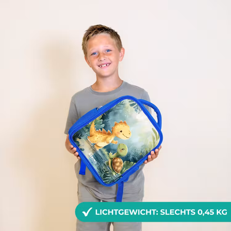 Kinderrugzak - Blauw - Dino - Schildpad - Jungle — 2