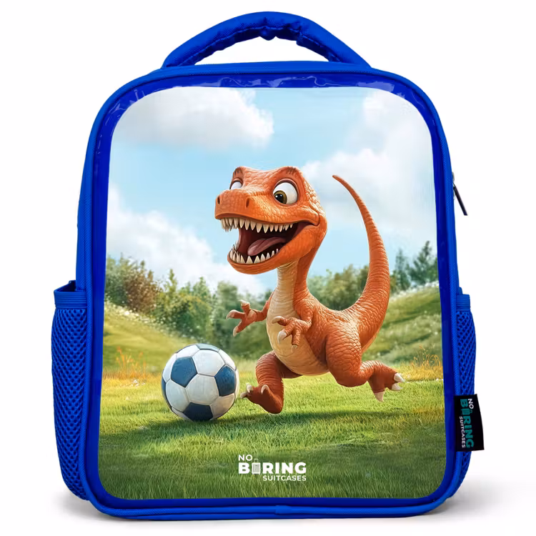 Kinderrugzak - Blauw - Voetbal - Dino - Sport — 1