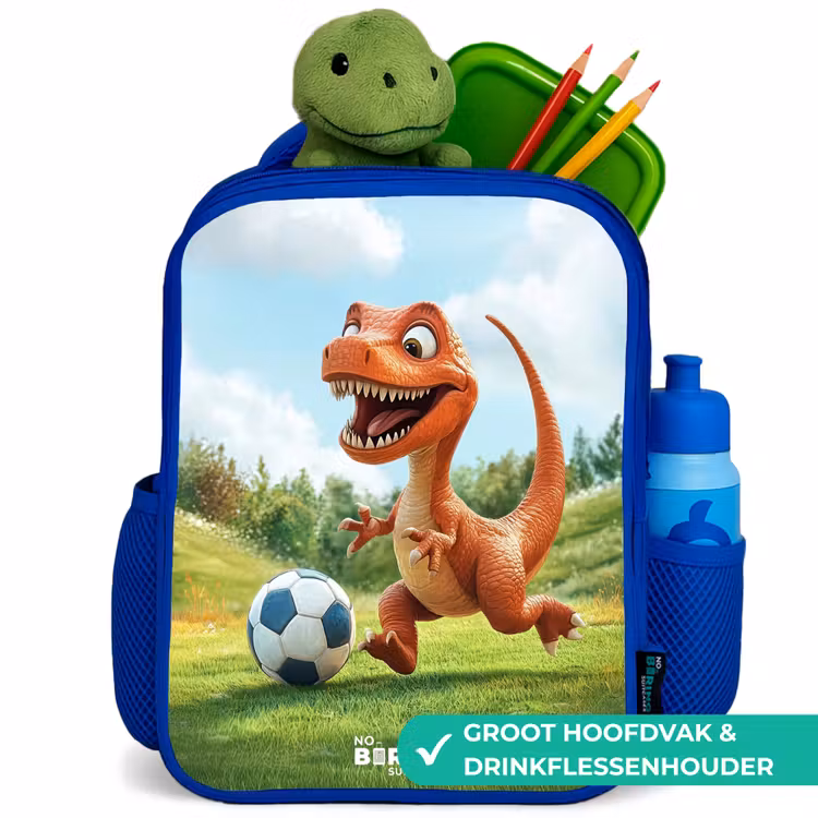 Kinderrugzak - Blauw - Voetbal - Dino - Sport — 6