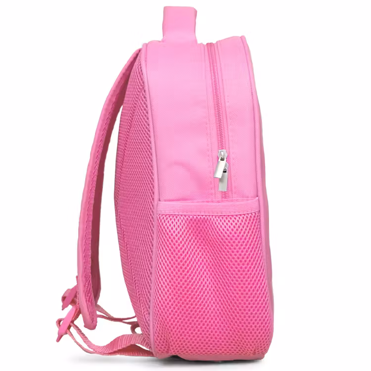 Kinderrugzak met naam - Roze - Hartje - Smiley - Patroon — 6