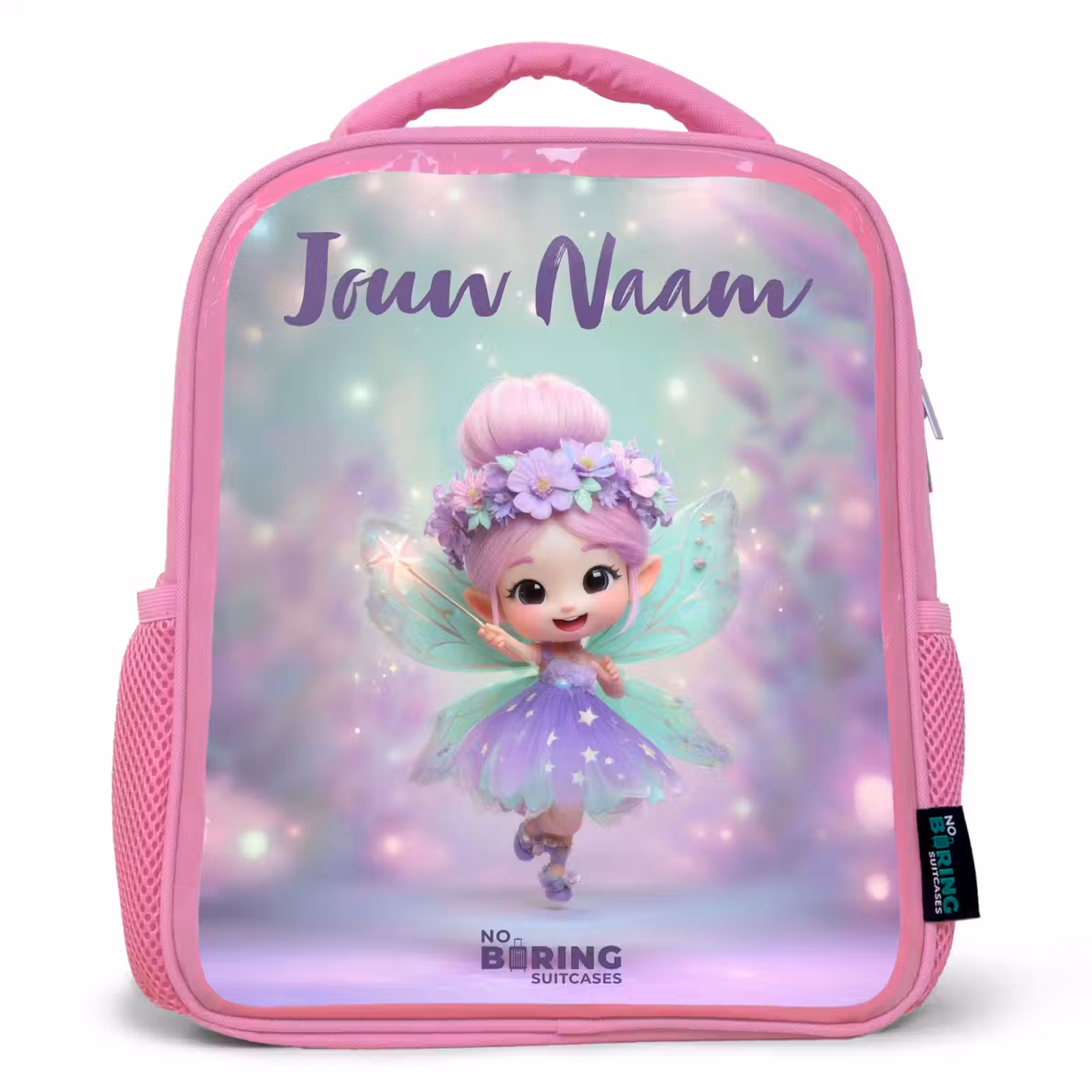 Kinderrugzak met naam - Roze - Elf - Tover - Magisch — 1