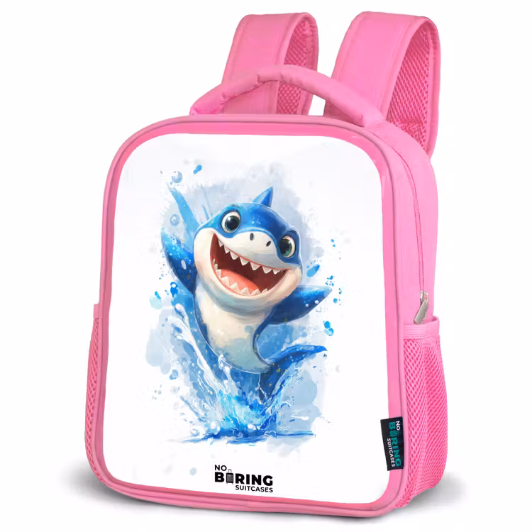 Kinderrugzak - Roze - Haai - Tanden - Water — 4