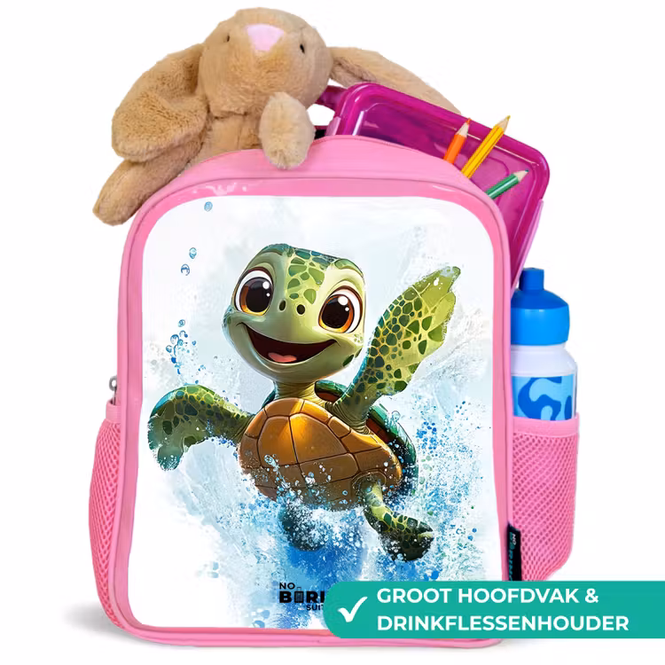 Kinderrugzak - Roze - Schildpad - Water - Groen — 2