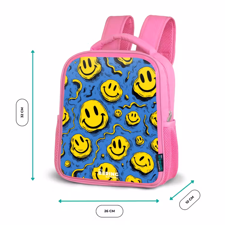 Kinderrugzak - Roze - Smiley - Geel - Blauw β 3