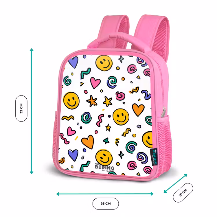 Kinderrugzak - Roze - Smiley - Hartje - Ster — 3