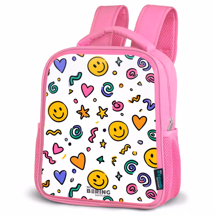 Kinderrugzak - Roze - Smiley - Hartje - Ster — 4