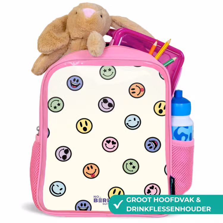 Kinderrugzak - Roze - Speelse smiley-mix β 2