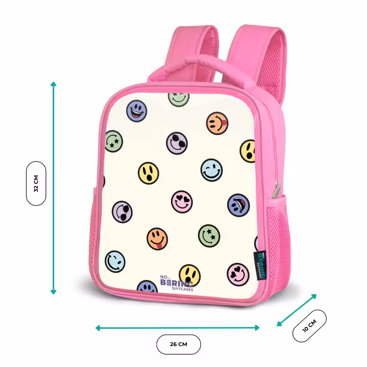 Kinderrugzak - Roze - Speelse smiley-mix β 3