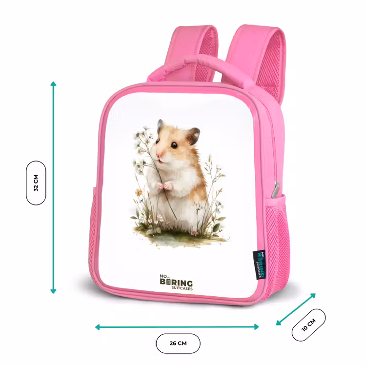 Kinderrugzak - Roze - Dier - Natuur - Hamster — 3