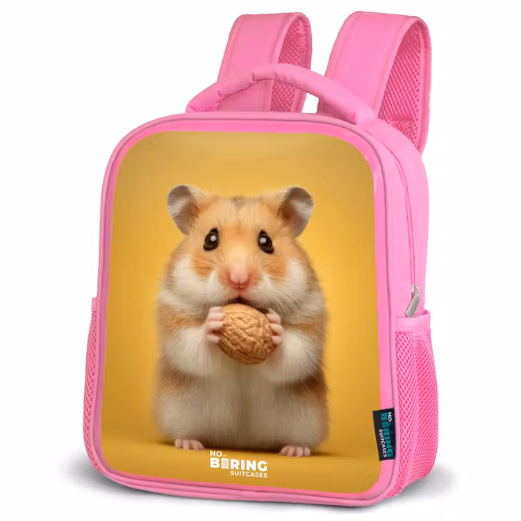 Kinderrugzak - Roze - Hamster - Walnoot - Dier — 4