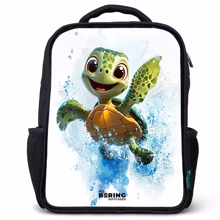 Kinderrugzak - Zwart - Schildpad - Water - Groen — 1
