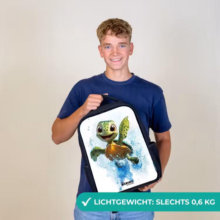 Kinderrugzak - Zwart - Schildpad - Water - Groen — 2