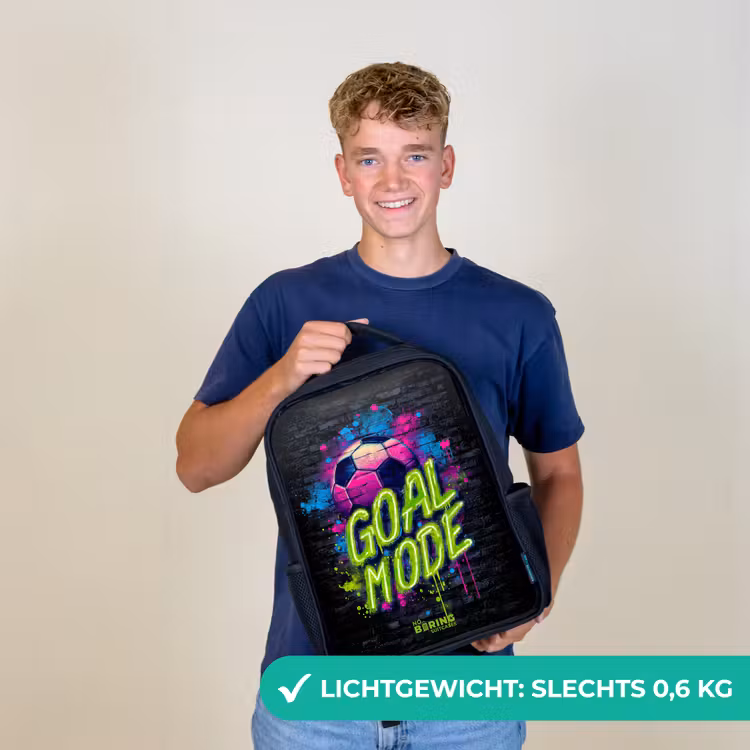 Kinderrugzak - Zwart - Neon - Graffiti - Voetbal - Kleurrijk — 2