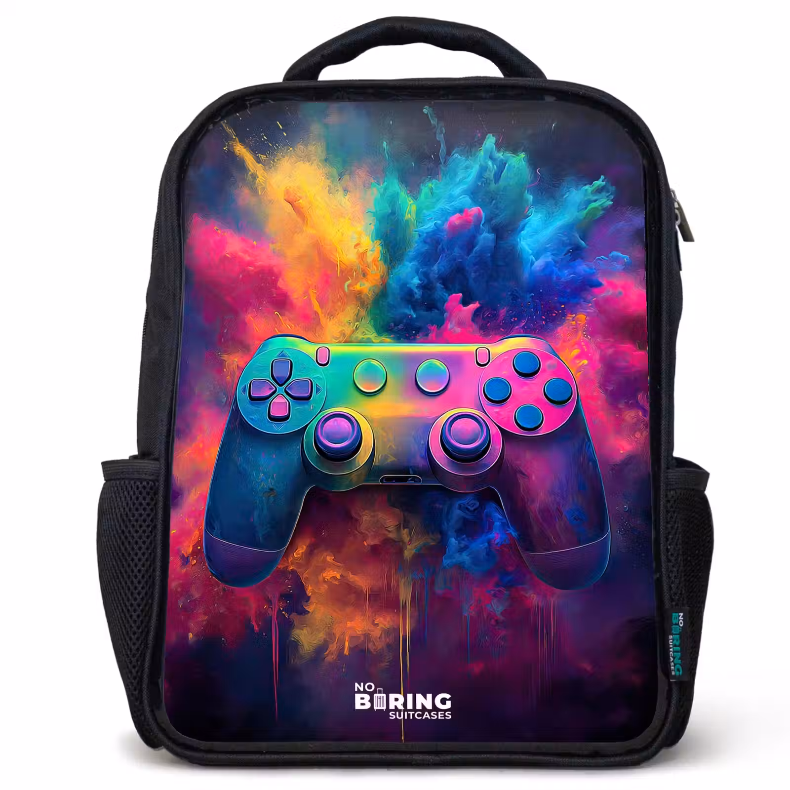 Kinderrugzak - Zwart - Game - Controller - Kleurrijk - Explosie — 1