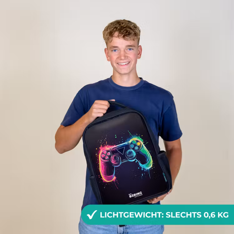 Kinderrugzak - Zwart - Game - Controller - Kleurrijk — 2