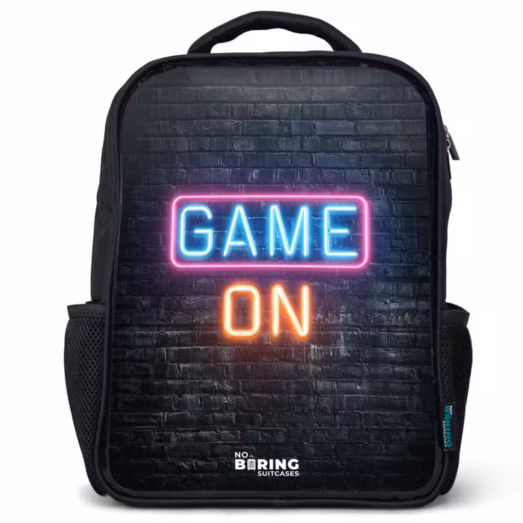 Kinderrugzak - Zwart - Game - Letters - Neon — 1