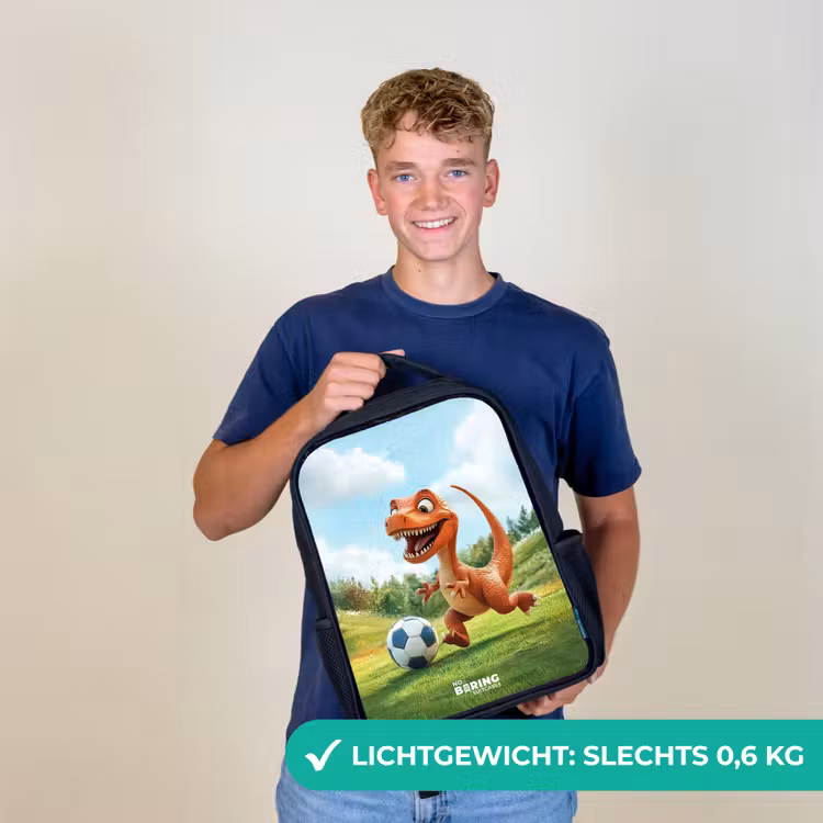 Kinderrugzak - Zwart - Voetbal - Dino - Sport — 2