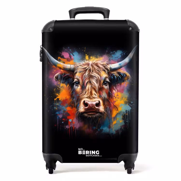 Koffer - Schotse hooglander als graffiti art — 1