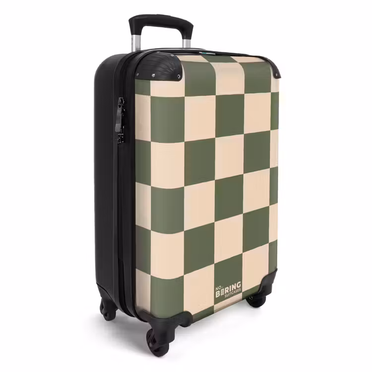 Koffer - Squares - Groen/Beige — 4