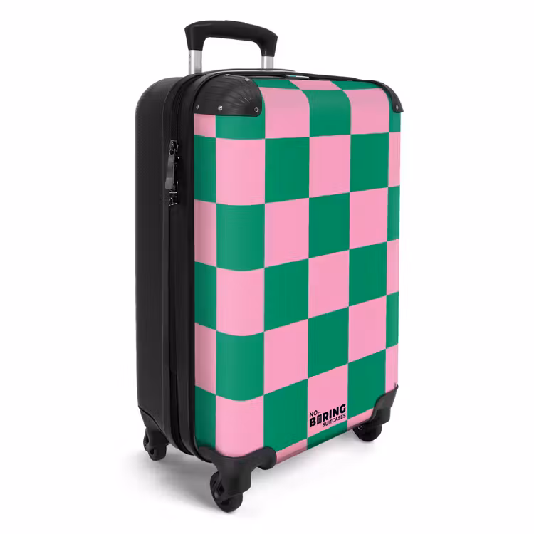 Koffer - Squares - Groen/roze — 4