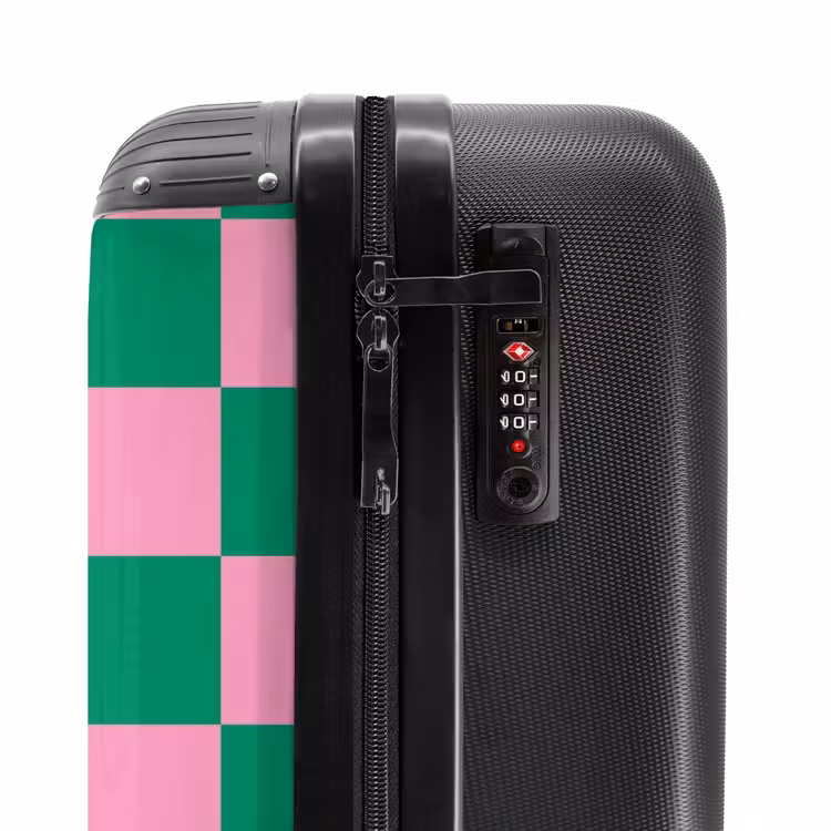 Koffer - Squares - Groen/roze — 5