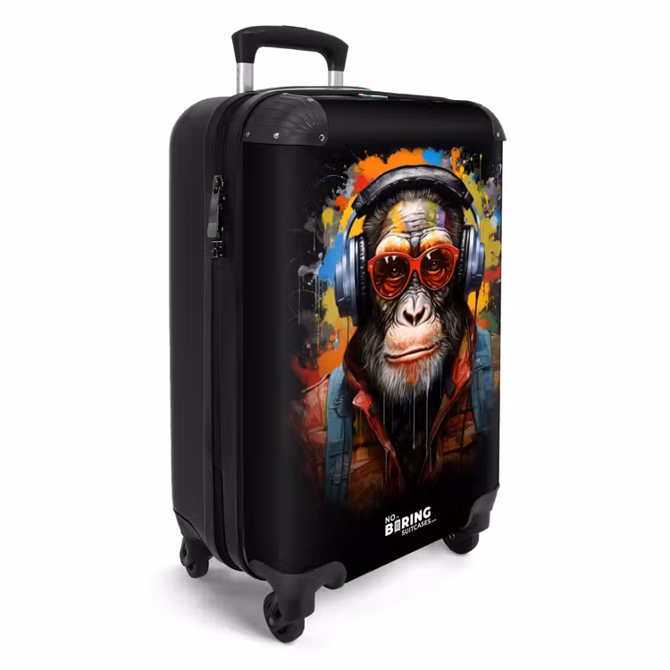 Koffer - Chimpansee met koptelefoon en graffiti-spray — 4