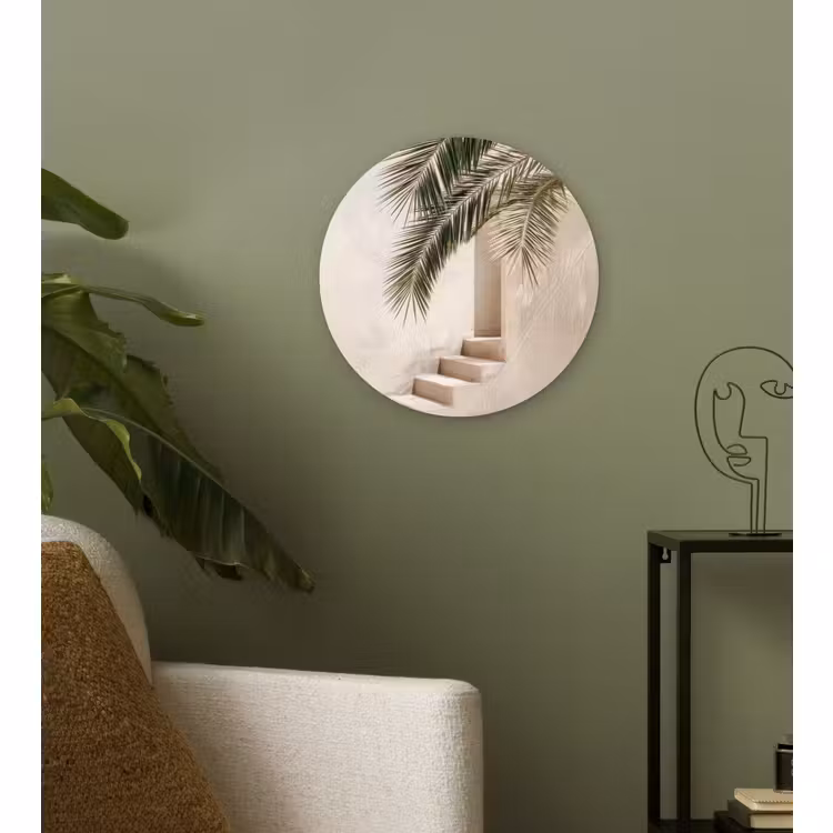 Muurcirkel - Palmboom - Schaduw - Trap - Beige — 3