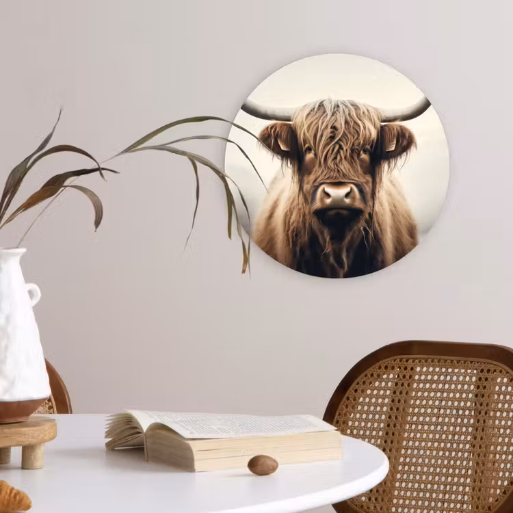 Muurcirkel - Schotse hooglander - Hoorns - Landschap — 4