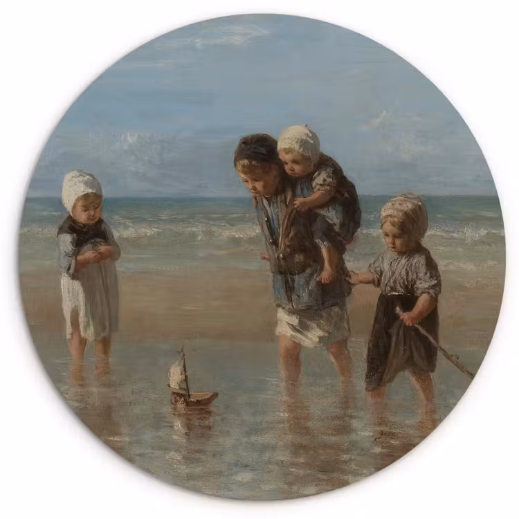 Muurcirkel - Kinderen der zee - Schilderij van Jozef Israëls — 1